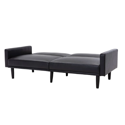 Faux Leather Futon Sofa With Arms Black - Room Essentials™ 12 Faux Leather Futon Sofa With Arms Black - Room Essentials™ - Image 10