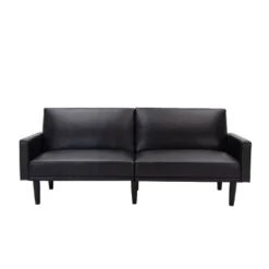 Faux Leather Futon Sofa With Arms Black - Room Essentials™ 14 Faux Leather Futon Sofa With Arms Black - Room Essentials™ -Room Essentials GUEST 095f658f 5ce1 4340 8445 617be630fe35
