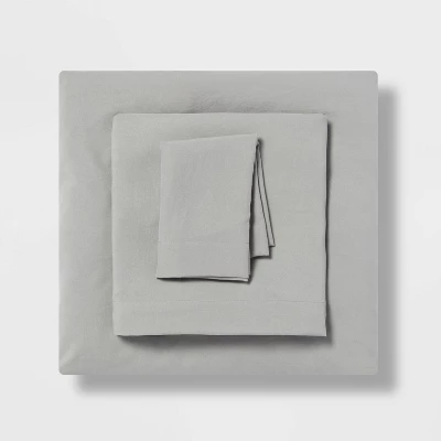 Twin/Twin XL Garment Washed Microfiber Solid Sheet Set - Room Essentials™ 7 Twin/Twin XL Garment Washed Microfiber Solid Sheet Set - Room Essentials™ - Image 5