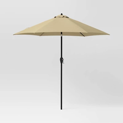 9'x9' Patio Market Umbrella - Black Pole - Room Essentials™ 13 9'x9' Patio Market Umbrella - Black Pole - Room Essentials™ - Image 11
