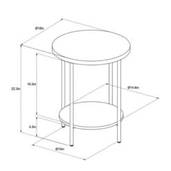 Wood And Metal Round End Table - Room Essentials™ 10 Wood And Metal Round End Table - Room Essentials™ -Room Essentials GUEST 3b0a8f5b 71c3 483e 99d5 ee523c908f0c