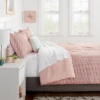 Strawberry Print Reversible Microfiber Comforter & Sheet Set Light Pink - Room Essentials™ -Room Essentials GUEST 939e58b8 3b2c 4e33 b176 fc58f22f50ec