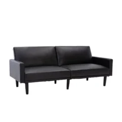 Faux Leather Futon Sofa With Arms Black - Room Essentials™ 18 Faux Leather Futon Sofa With Arms Black - Room Essentials™ -Room Essentials GUEST f1f3fcb5 ce41 494a 876b 4460d36bd7d7